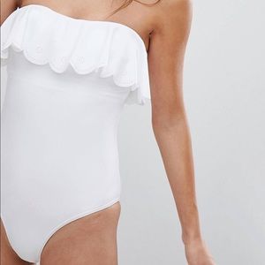 *Brave Soul* Laser Cut Frill Swimsuit